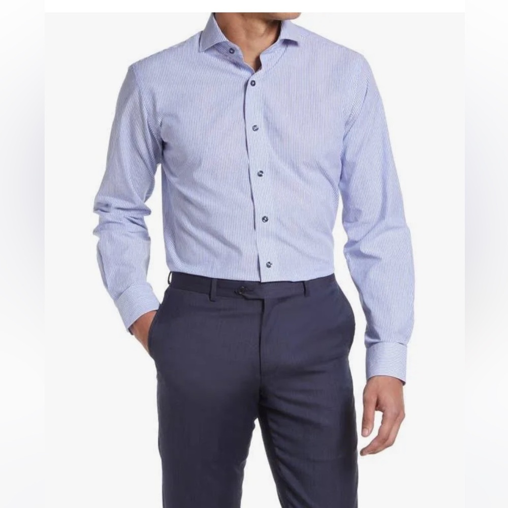 Lorenzo uomo the perfect fashion shirt trim fit - Picture 3 of 11